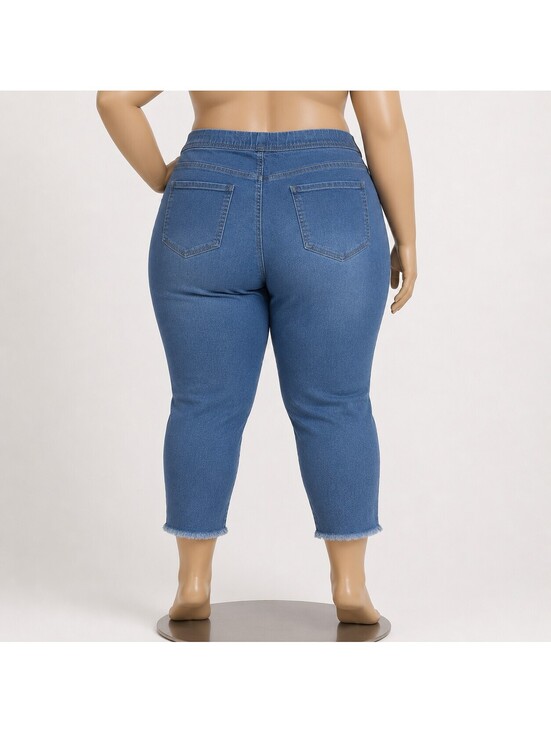 Just Be Pants - Just Be Women's Plus Size 2X Blue Denim Capri Jeans